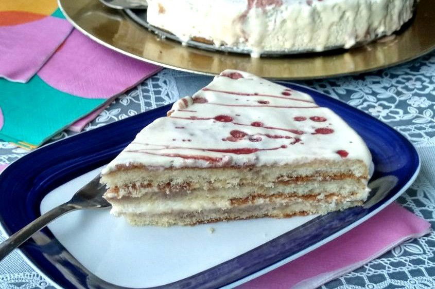 Torta gelato crema ed amarene bimby