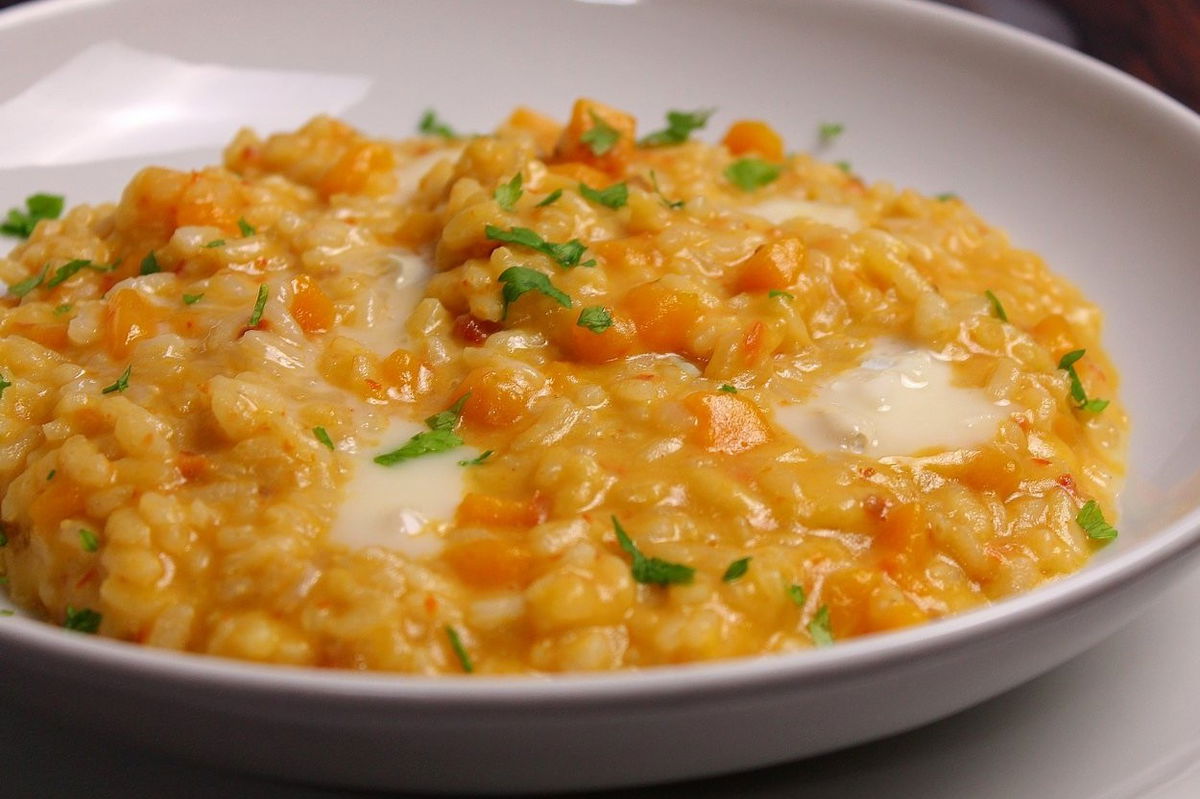 Risotto Con Zucca Gorgonzola Dolce E Pomodori Secchi Fidelity Cucina