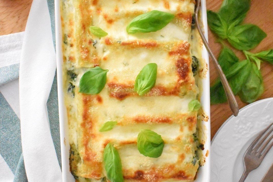 Cannelloni con ricotta, spinaci e pesto alla besciamella - Fidelity Cucina
