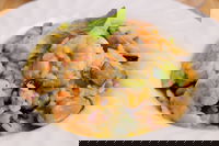 Risotto con zucchine, gamberi e cozze