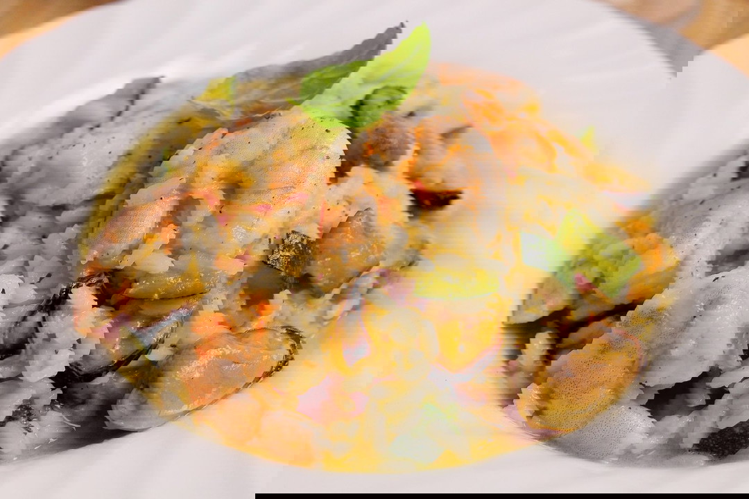 Risotto con zucchine, gamberi e cozze Fidelity Cucina