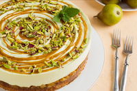 Torta fredda pere e pistacchio