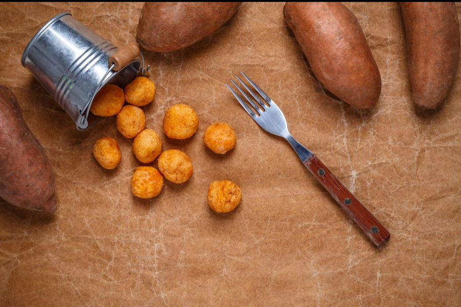 Crocchette di patate dolci all’orientale