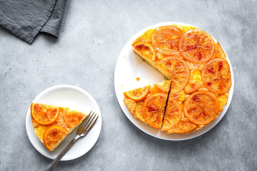 Torta rovesciata arancia e rum