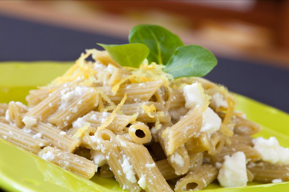 Penne con ricotta e limone