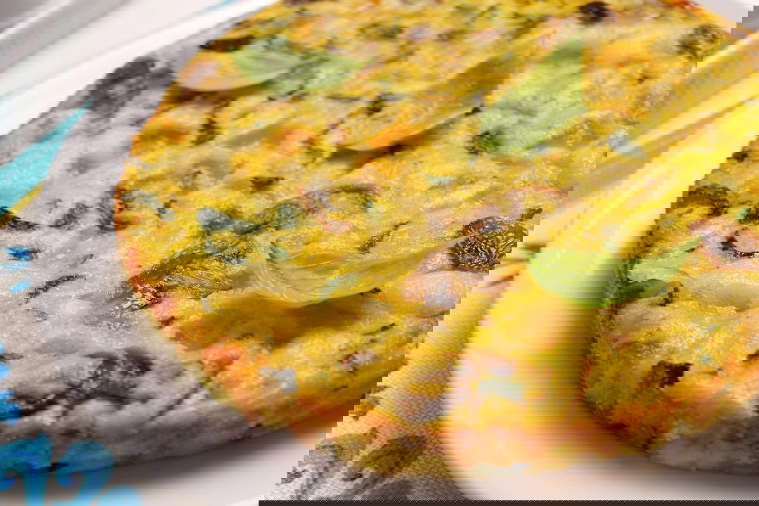 Frittata al forno con zucchine, funghi e scamorza affumicata