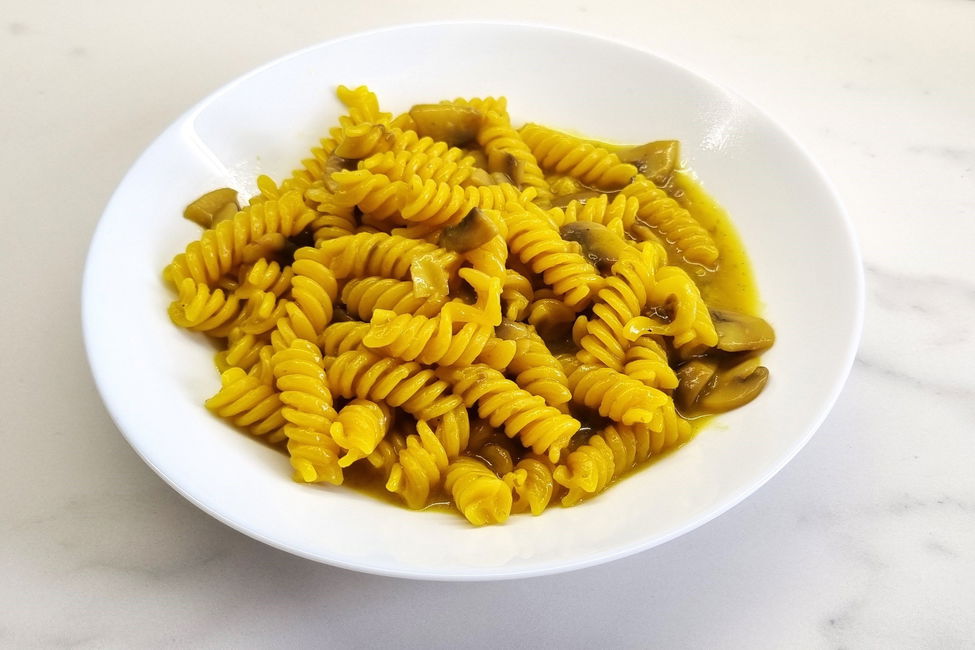 Pasta risottata con zafferano e funghi Bimby