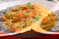Risotto con zucca, salsiccia ed Emmenthal