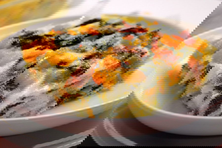 Lasagne con zucca, spinaci, speck ed Emmenthal