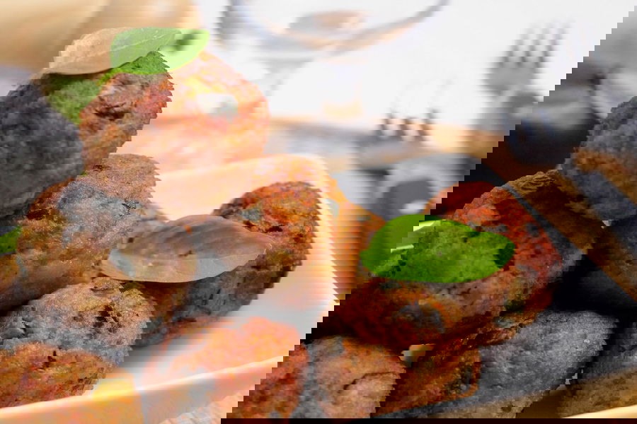 Polpette di carne con zucchine e melanzane