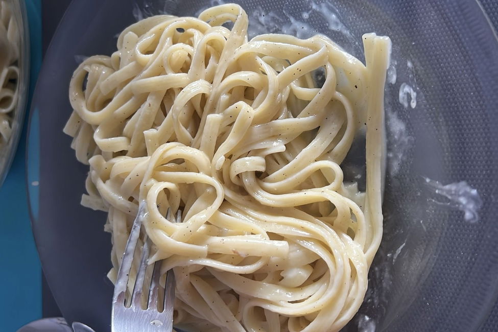 Pasta aglio, olio e peperoncino cremosa