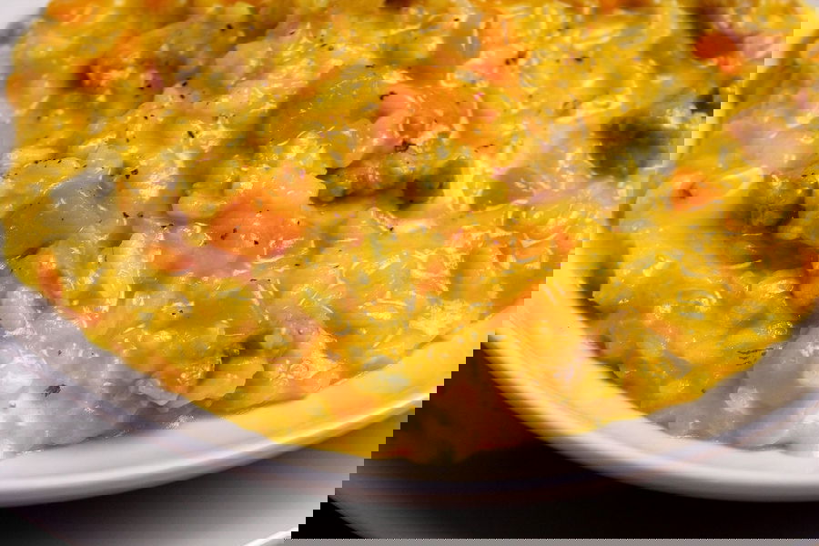 Risotto con zucca, salsiccia e gorgonzola dolce