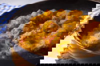 Polpette in umido alla genovese con salsa di datterino giallo