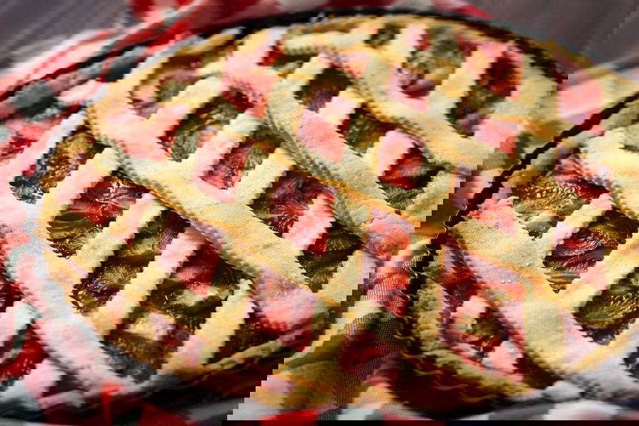Crostata morbida di fragole fresche