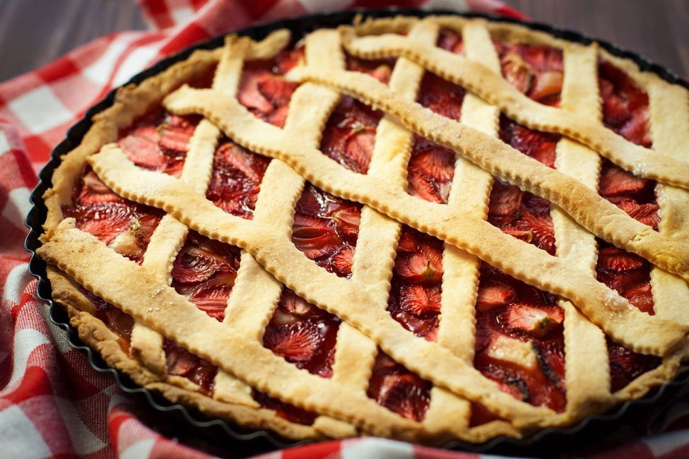 Crostata morbida di fragole fresche