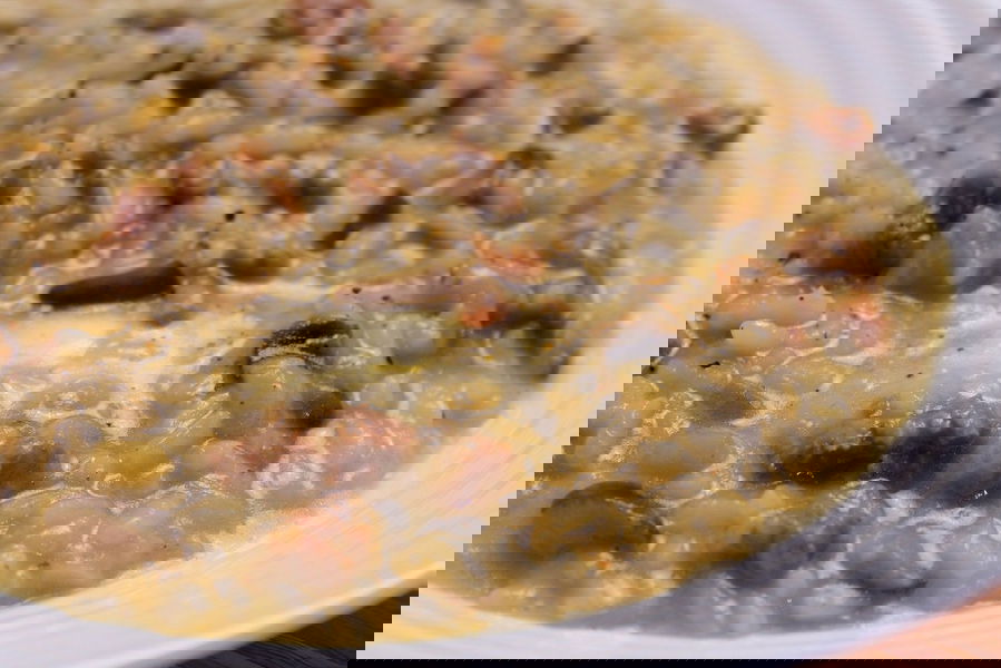 Risotto con melanzane, salsiccia e stracchino