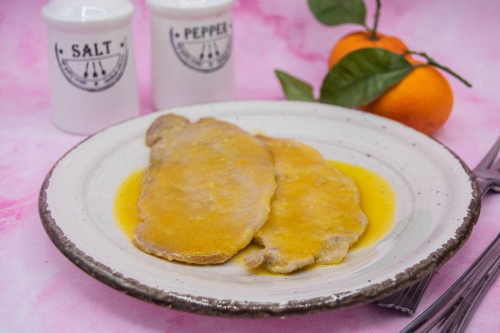 Scaloppine con salsa al mandarino