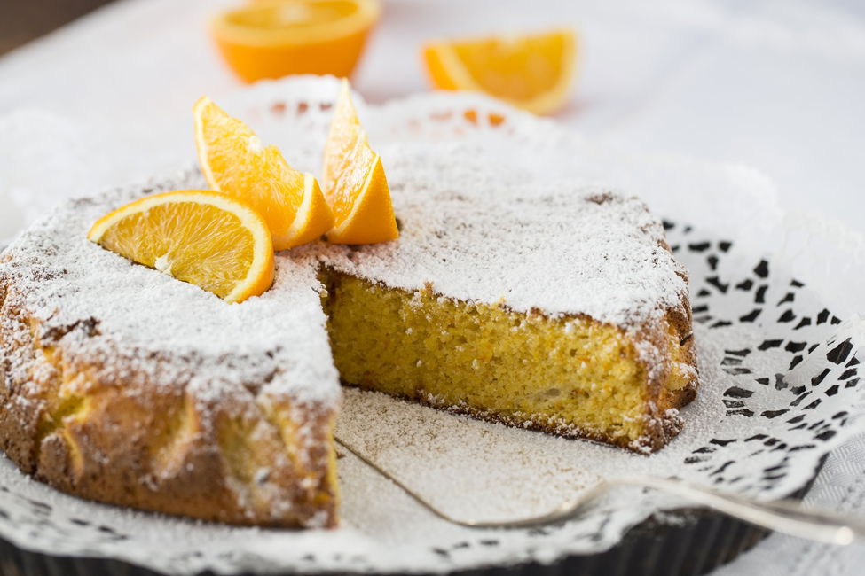 Torta sofficissima arancia, mandorle e cocco