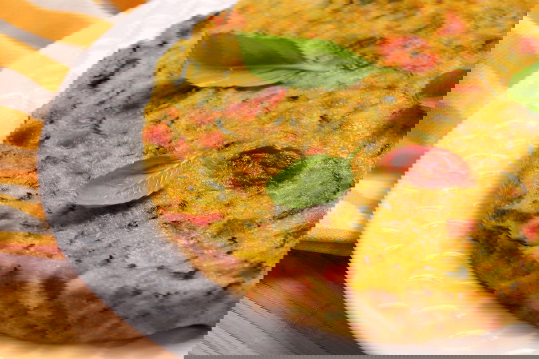 Frittata al forno con zucchine, pomodorini e mortadella