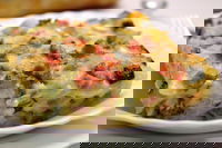 Lasagne bianche con zucchine, pancetta e Brie