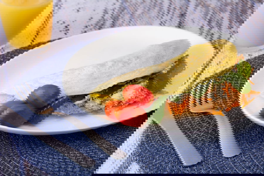 Crepioca con pollo e salsa BBQ
