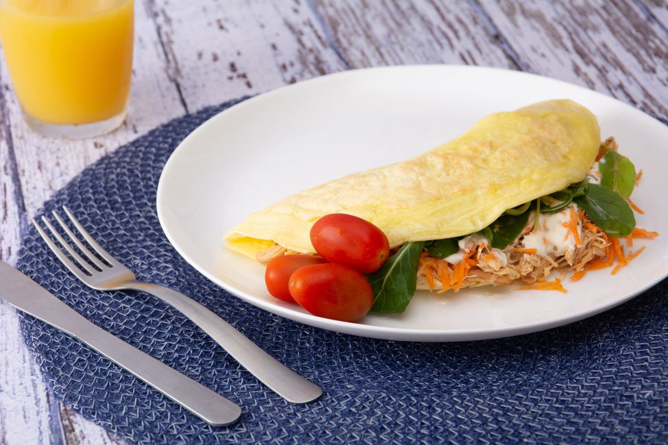 Crepioca con pollo e salsa BBQ
