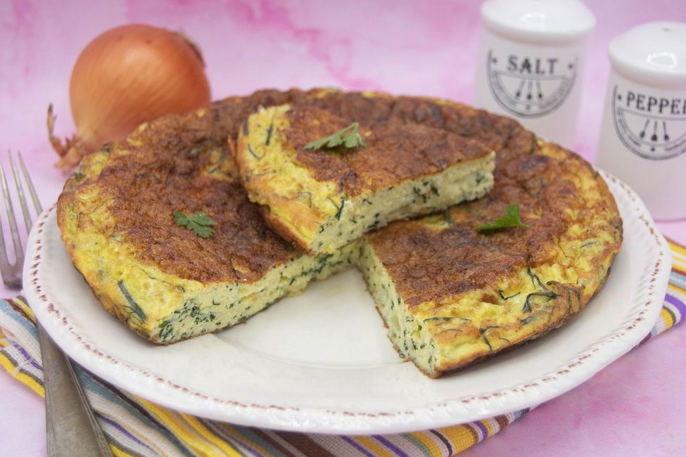 Frittata con barba di frate e taleggio