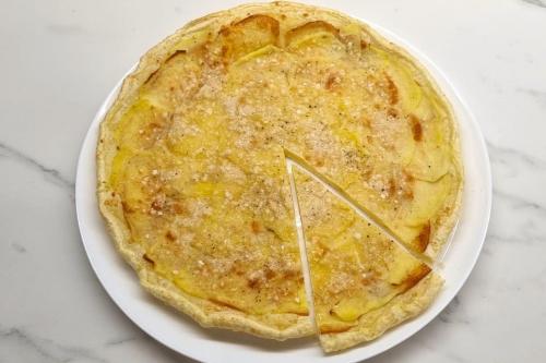 Torta rustica con stracchino, scamorza affumicata e patate