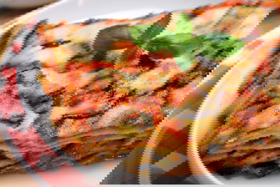 Lasagne al ragù e melanzane senza lattosio