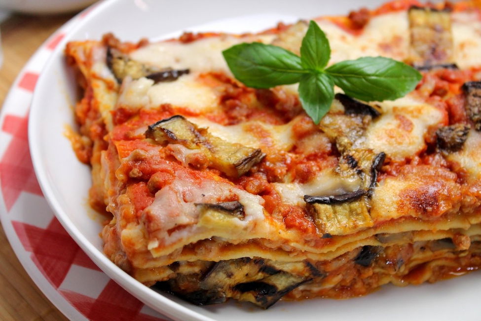 Lasagne al ragù e melanzane senza lattosio