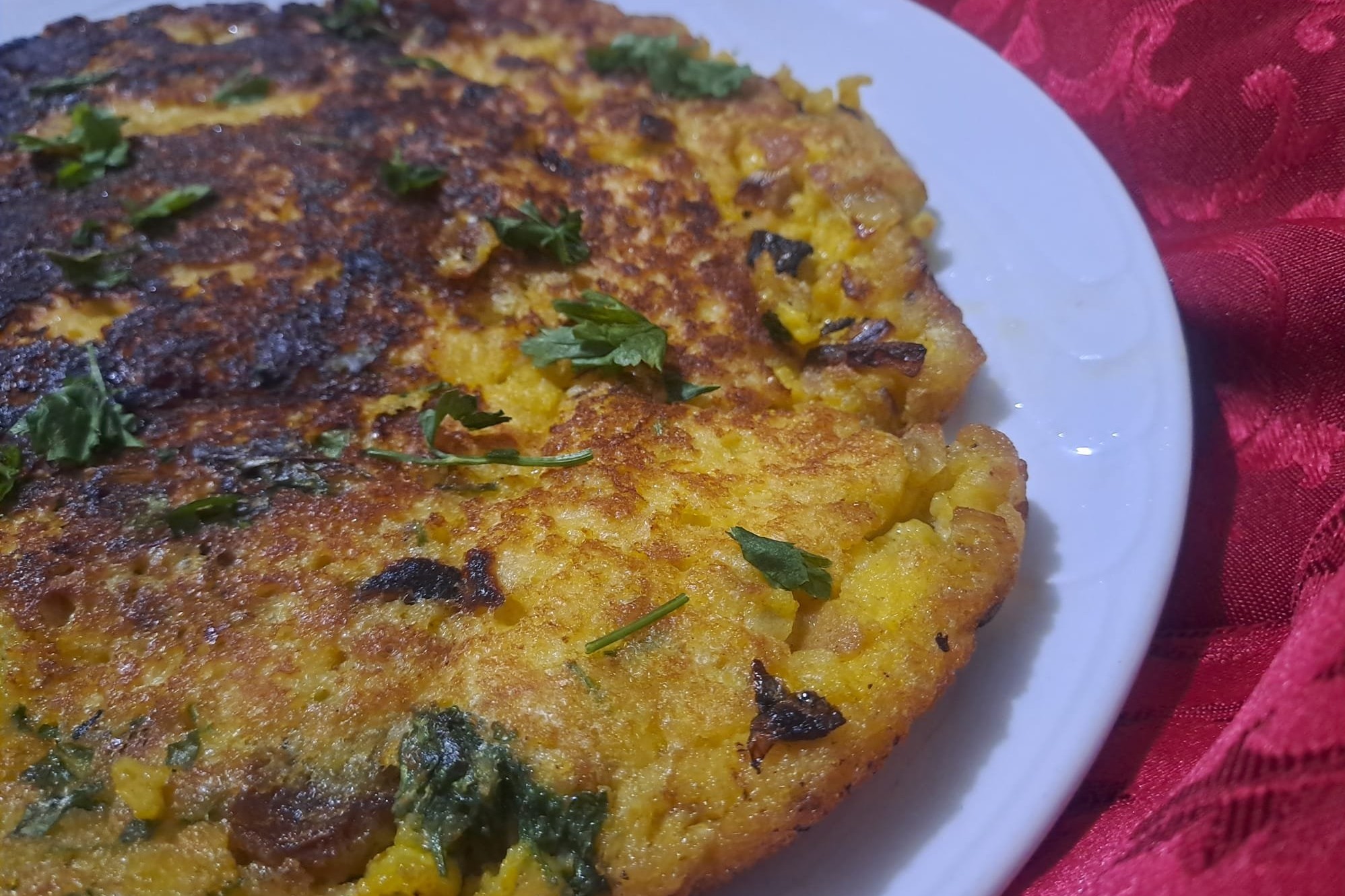 frittata di pane e porri