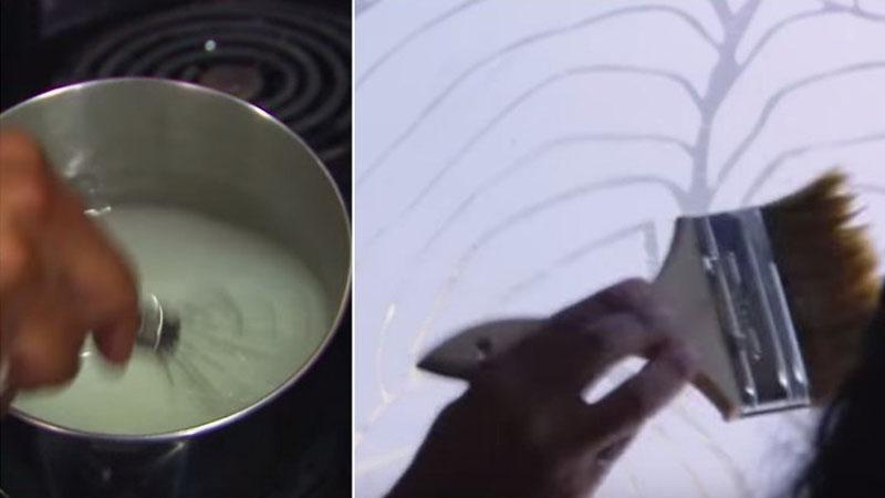 Mescola insieme amido di mais ed acqua. Ecco un trucco per sbarazzarsi delle tende!