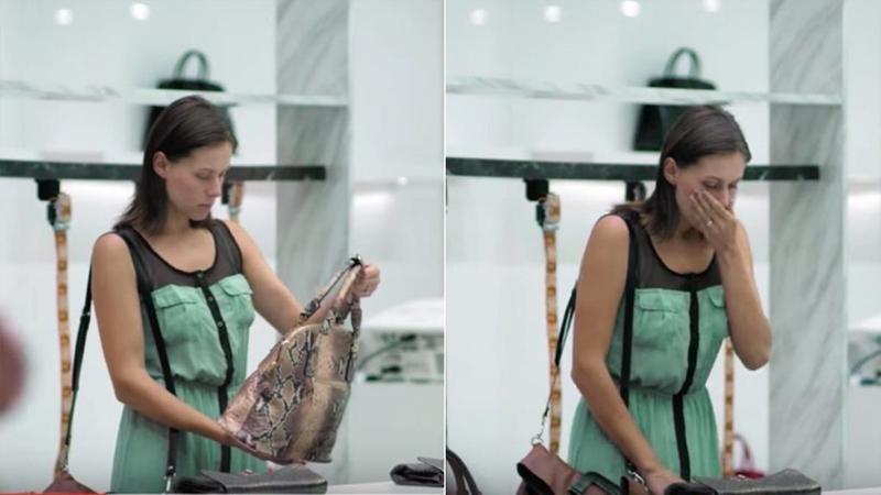 Voleva comprare una borsa in pelle. Quando la apre, però, scopre una terribile verità