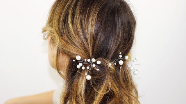 Forcine da sposa con perle