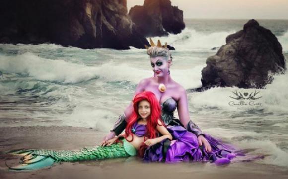 Una bimba di 7 anni e la sua mamma indossano i costumi Disney. Le loro foto sono stupende!