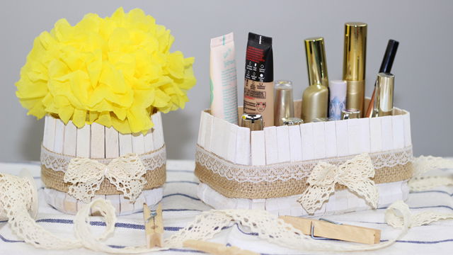 Come realizzare un barattolo con mollette