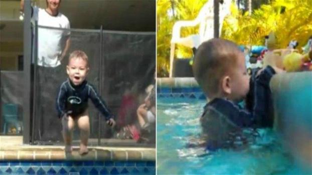 Il bimbo si avvicina al bordo della piscina. Quello che accade subito dopo è l’incubo di ogni genitore!