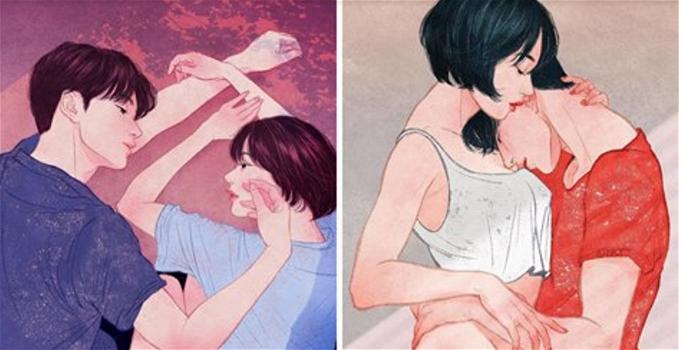 Queste illustrazioni sull’amore sono di un’artista koreana: sono così potenti da far commuovere