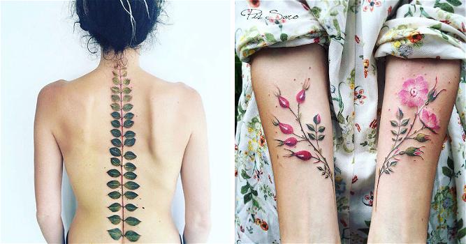 La delicatezza e bellezza della natura nei tatuaggi di Pis Saro
