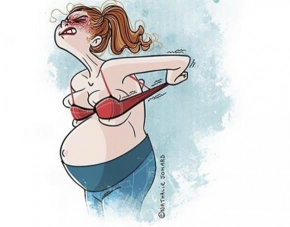 Queste vignette raccontano in chiave comica l’avventura emozionante del divenire mamma