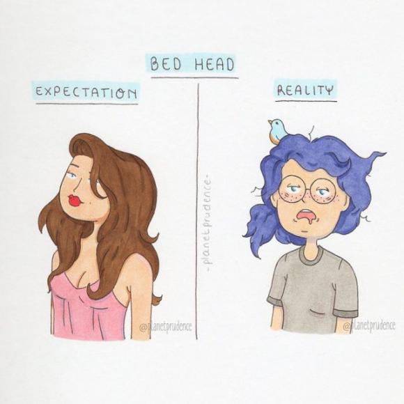 Le vignette di questa illustratrice spiegano benissimo le differenze tra aspettative e realtà