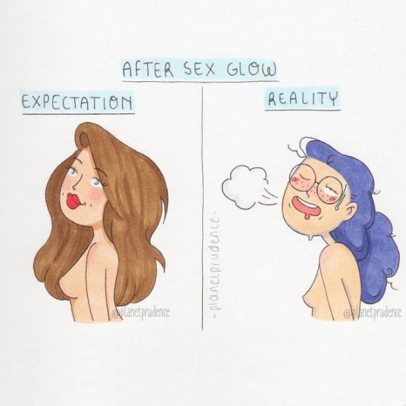 Le vignette di questa illustratrice spiegano benissimo le differenze tra aspettative e realtà