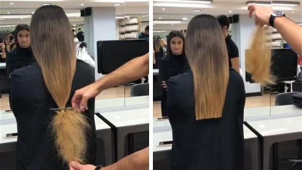 Questa donna non taglia i capelli da anni: ecco come la trasforma il suo parrucchiere