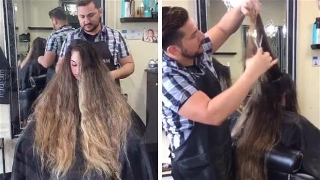 Questa donna non tagliava i capelli da anni: il suo parrucchiere la trasforma in modo stupendo