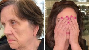 Vuole essere bella nonostante i suoi 80 anni: in pochi minuti si trasforma grazie al trucco