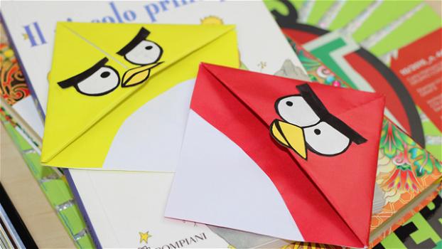 Come fare segnalibri origami Angry Birds
