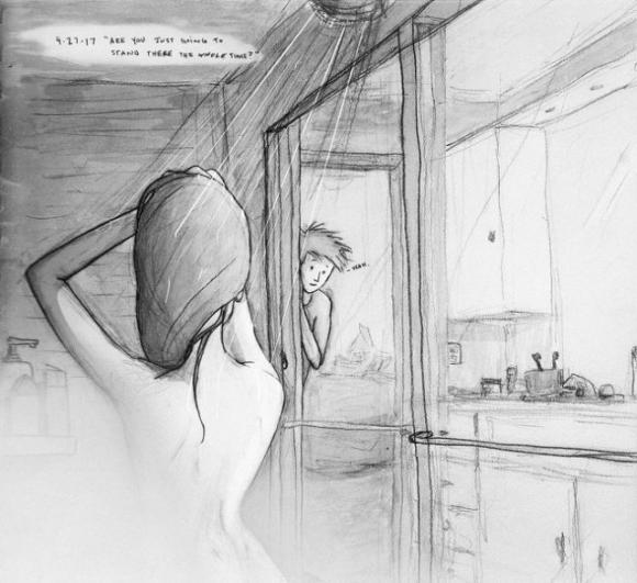Più di un anno fa un artista ha condiviso un’immagine straziante della sua tragedia. Ora i suoi lavori danno speranza alla gente