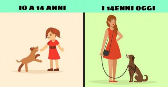Immagini che descrivono quanto l’infanzia si è evoluta nell’ultimo paio di decenni
