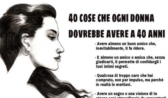 40 cose che ogni donna dovrebbe avere a 40 anni