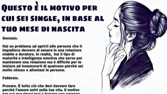 Questo è il motivo per cui sei single, in base al tuo mese di nascita